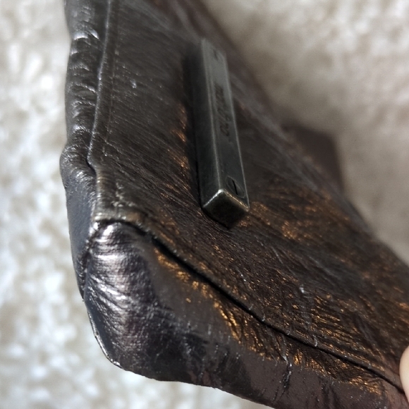 Matt & Nat Metallic Silver Clutch with Zipper Details - Picture 6 of 11